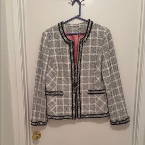 Classiques Entier Black and White Tweed Blazer